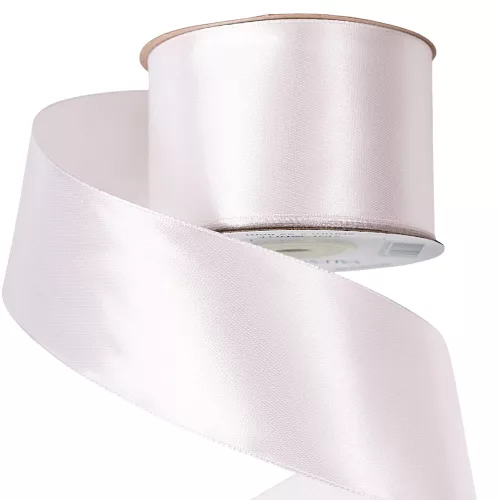 Satin ribbon 50mm x 22.86m - White