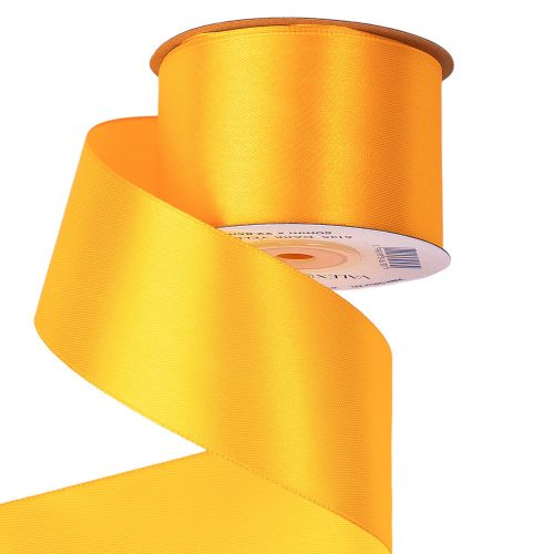 Satin ribbon 50mm x 22.86m - Dark yellow