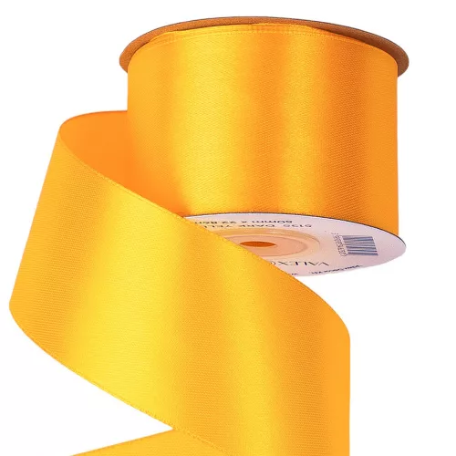 Satin ribbon 50mm x 22.86m - Dark yellow