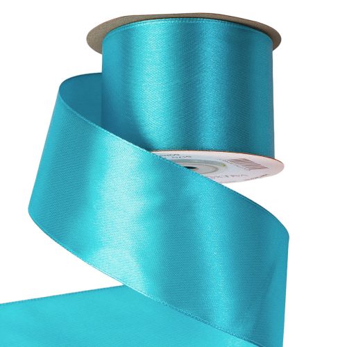 Satin ribbon 50mm x 22.86m - Aqua blue