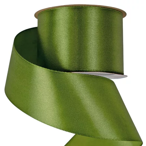 Satin ribbon 50mm x 22.86m - Moss Green