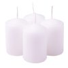 Advent candle set, 6 x 4cm - White