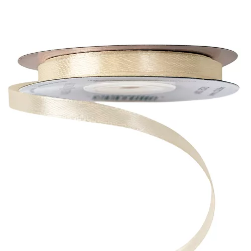 Szatén szalag 6mm x 22.86m - Ekrü