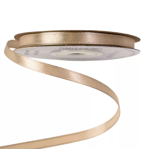 Szatén szalag 6mm x 22.86m - Bézs