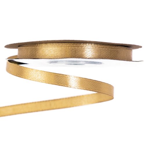 Satin ribbon 6mm x 22.86m - Gold brown