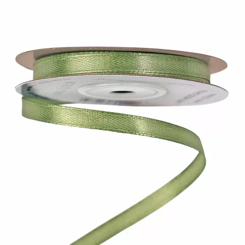 Szatén szalag 6mm x 22.86m - Mohazöld