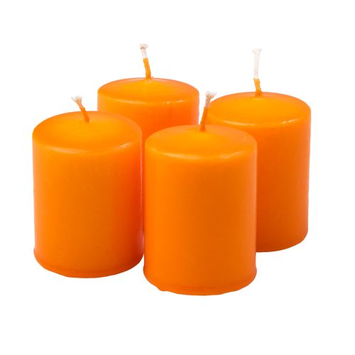 Illatos adventi henger gyertya készlet, 5.5 x 4cm - Narancssárga, narancs illatú