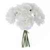 Peony bouquet of silkflowers, 5 strands, diameter: 14cm, length: 26cm - White