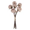 Rose bouquet of silkflowers, 6 strands, stem length: 31cm - Beige