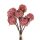 Rózsa selyemvirág csokor, 6 szálas, magasság: 31cm - Kármin