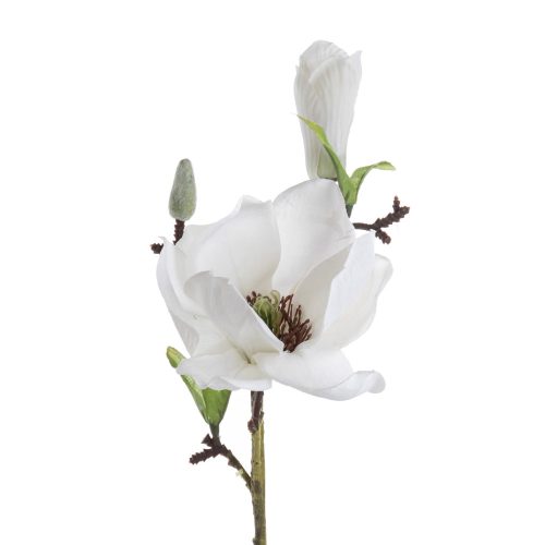 Magnolia branch, length: 37cm - White