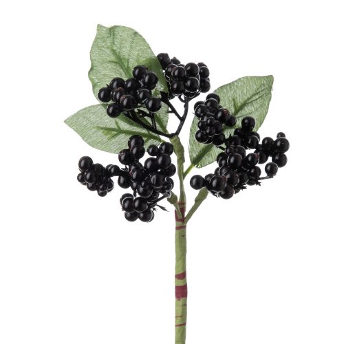 Berry branch, length: 22cm - Dark purple