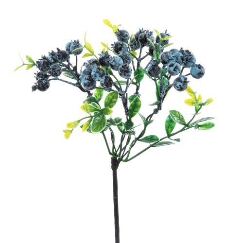 Berry branch, length: 28.5cm - Dark blue