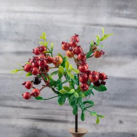 Bogyós ág, 28.5cm magas - Narancssárga