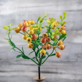 Bogyós ág, 28.5cm magas - Sárga