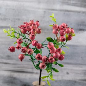 Bogyós ág, 28.5cm magas - Rózsaszín