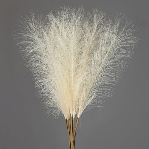 Bunch of artificial pampas grass, 10 strands, length: 56.6 cm- Cream