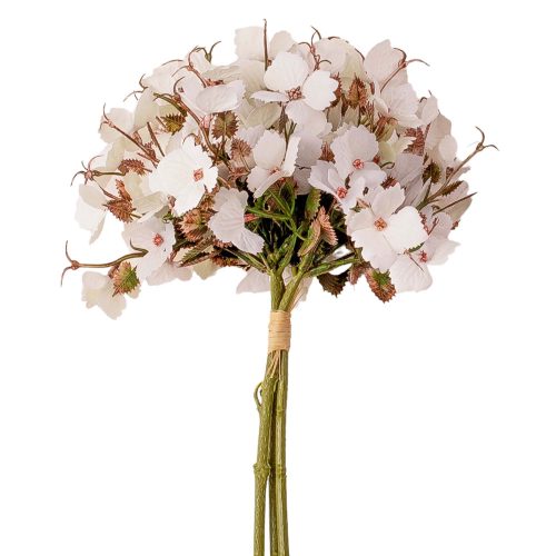 Royal Grape Flower, 35cm magas selyemvirág köteg - Fehér