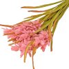Kardvirág selyemvirág csokor, 57cm magas - Rózsaszín