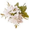 Five-stemmed hydrangea silk flower bouquet, 24cm tall - White