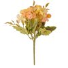5 ágú hortenzia selyemvirág csokor, 24cm magas - Krémes barack
