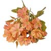 Chrysanthemum silk flower bouquet with 15 flower heads, 5 stems, 25cm tall - Creamish peach