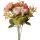 Six-stemmed rose silk flower bouquet, 30cm tall - Autumn pink