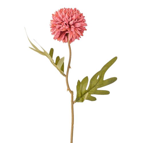 Dandelion silk flower stem, 38cm tall - Dark pink