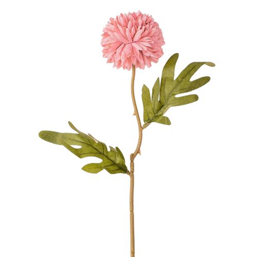 Dandelion selyemvirág szál, 38cm magas - Rózsaszín