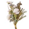 Lotus flower, chrysanthemum, gypsophila, sage combination - 38cm tall artificial flower bouquet