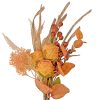 Artificial flower bouquet with roses, berry branch, natural plants, 31cm tall