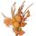 Artificial flower bouquet with roses, berry branch, natural plants, 31cm tall