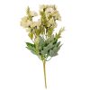 Carnation silk flower bouquet, 32cm tall - Ecru