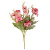 Carnation silk flower bouquet, 32cm tall - Pink