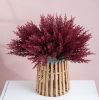 Decorative artificial plant bundle, 6 stems, 36cm tall - Aubergine