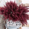 Decorative artificial plant bundle, 6 stems, 36cm tall - Aubergine