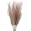 Decorative artificial plant bundle, 6 stems, 23.5cm tall - Off-white brown