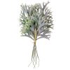 Antler Grass Bundle, 6 Stems, 39cm Tall - White Green