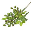 Decorative berry branch, 39cm tall - Olive green