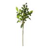 Decorative berry branch, 39cm tall - Olive green