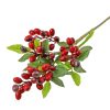 Decorative berry branch, 39cm tall - Red
