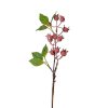 Rosehip branch, 36cm tall - Rose red