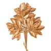 Metallic gold leaf bundle, 6 stems, 27cm tall, 14cm wide