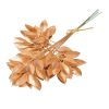 Metallic gold leaf bundle, 6 stems, 27cm tall, 14cm wide