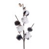 Cotton Decorative Branch Bundle, 4 Head, 49cm Tall