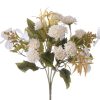 Silk Flower Bouquet, 10 Heads, 28cm Tall - White