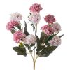 Chrysanthemum Bouquet, 30cm Tall - White/Pink