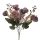 Rose Hydrangea Silk Flower Bouquet, 30cm Tall - Purple