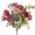 Tea Rose Silk Flower Bouquet, 30cm Tall - Dark Pink