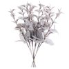 Apple Leaf Branch Bundle, 10 Stems, 28cm Tall - Greenish White